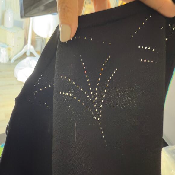 Alfred Dunner sz. Medium cardigan w faux tank underneath, black & Blue #4185 - Picture 6 of 9